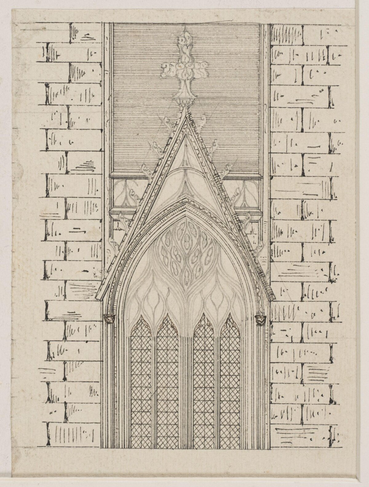 Gothic Window Architectural Sketch