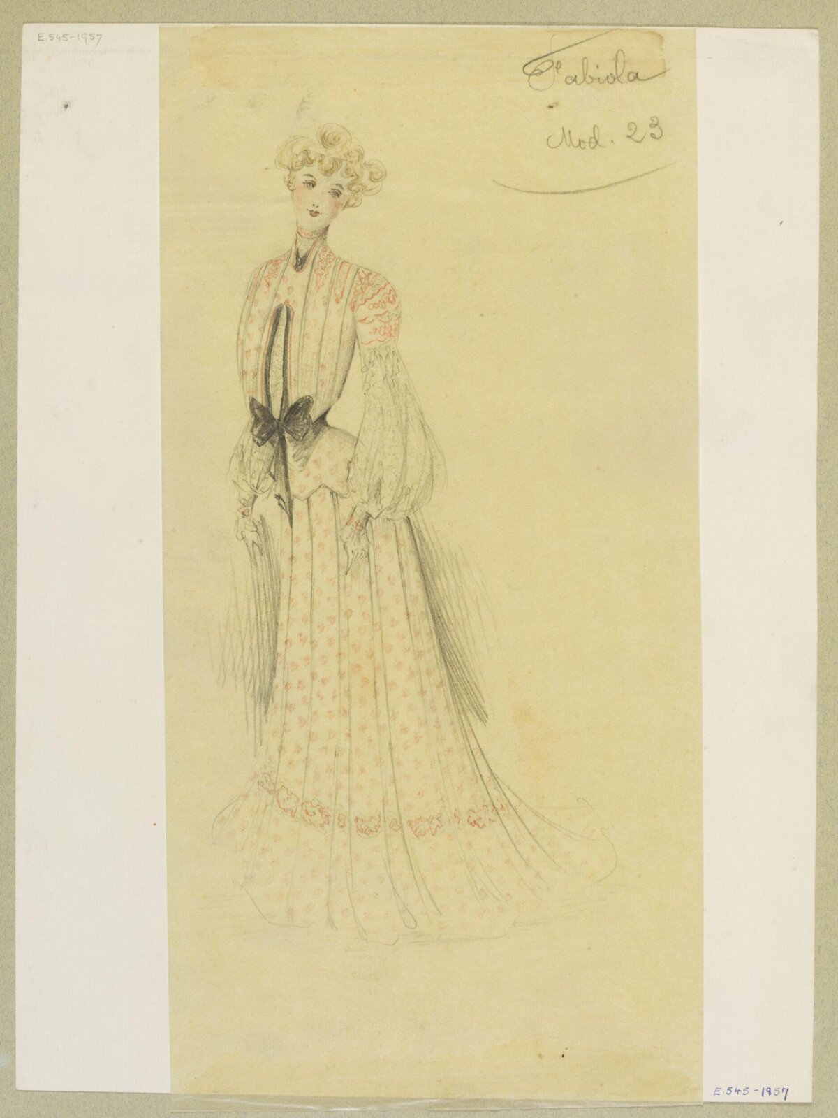 Fabiola Gown Vintage Fashion Sketch
