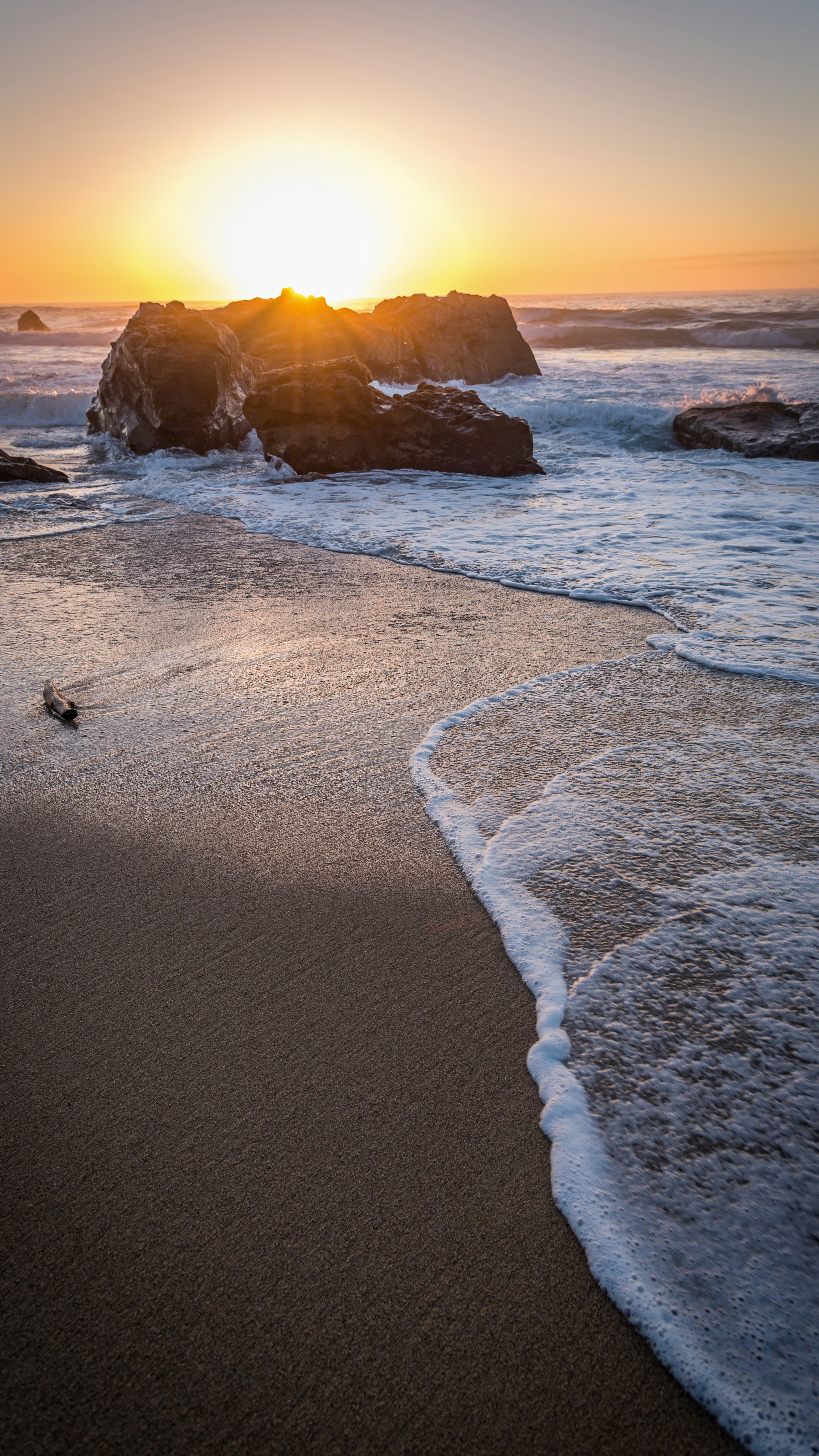 Rocky Beach Sunset View