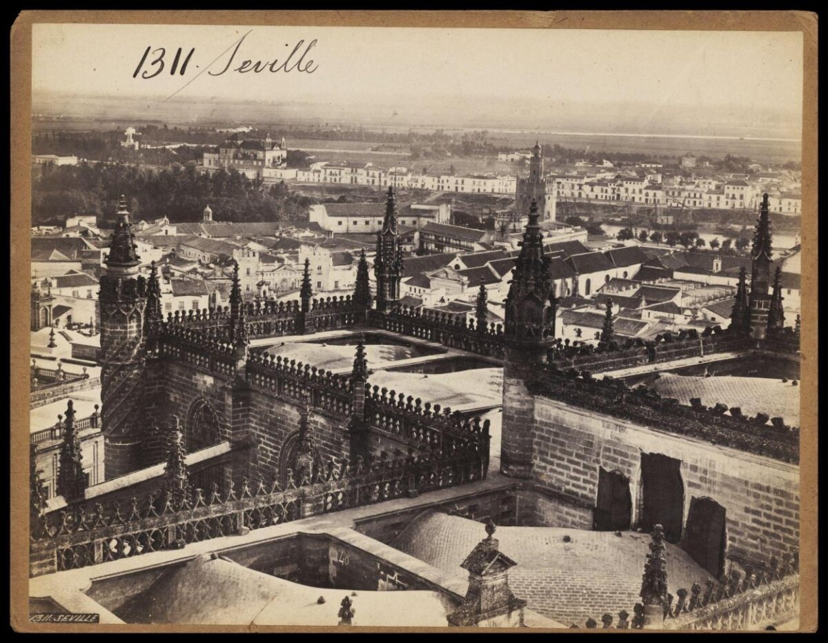 Vintage Overhead View of Seville