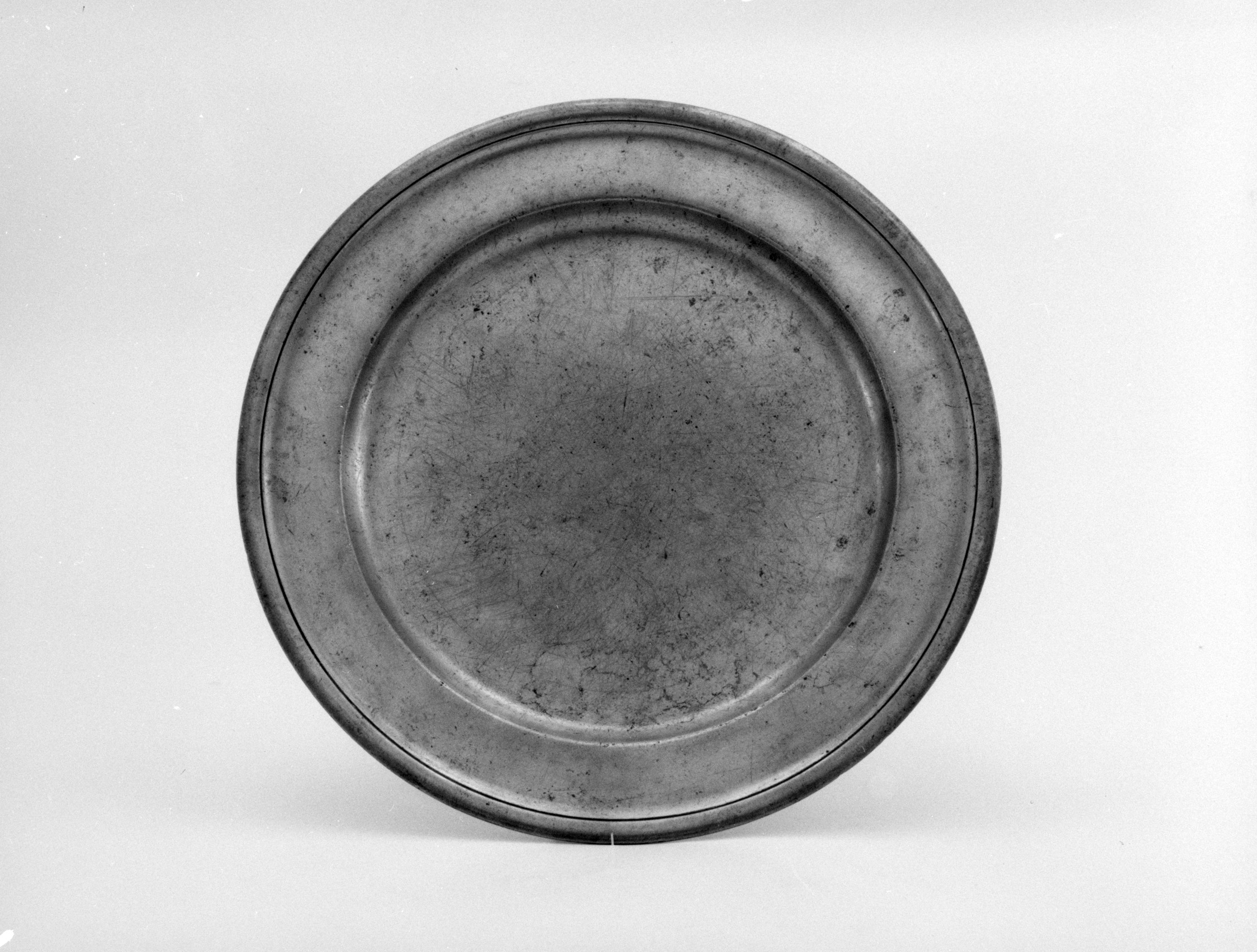 Antique Round Pewter Plate