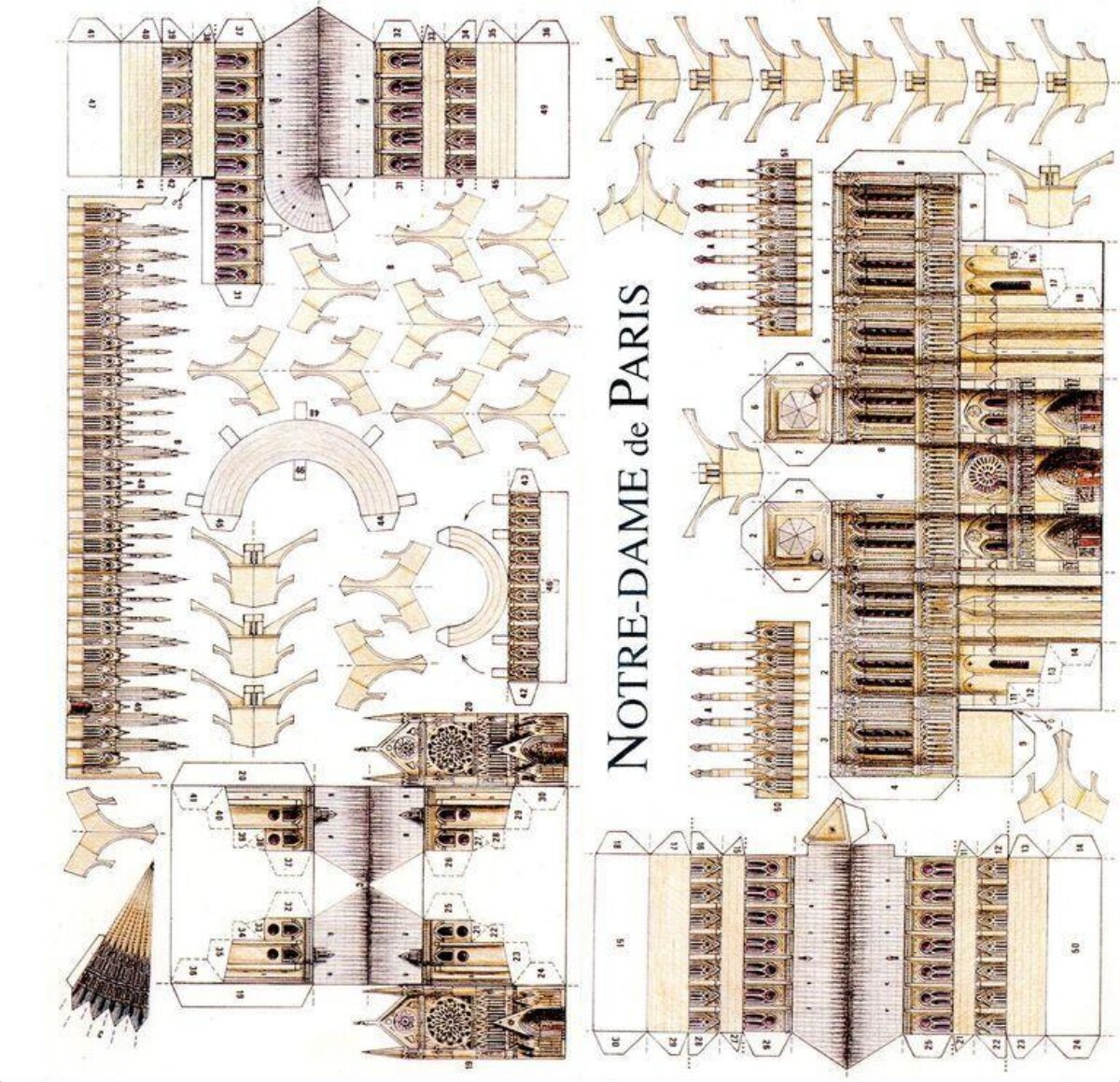 Notre-Dame de Paris Paper Model Template