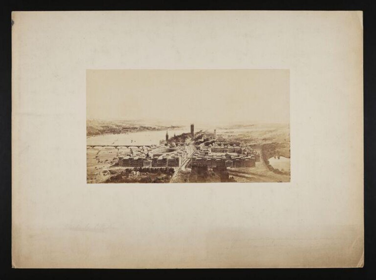 Vintage Panoramic Riverside City View
