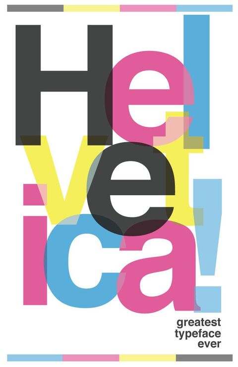 Helvetica Typography Design Poster