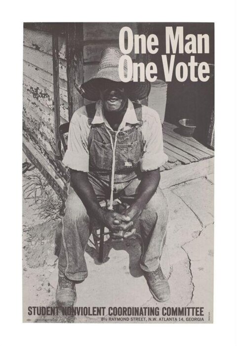 One Man One Vote Civil Rights Poster