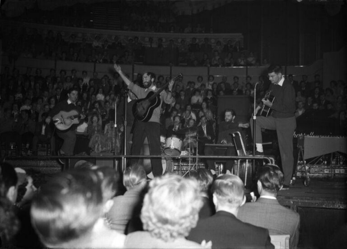 Vintage Folk Band Stage Performance