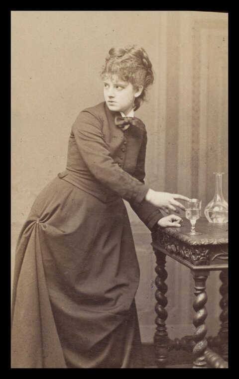 Vintage Studio Portrait of Young Woman