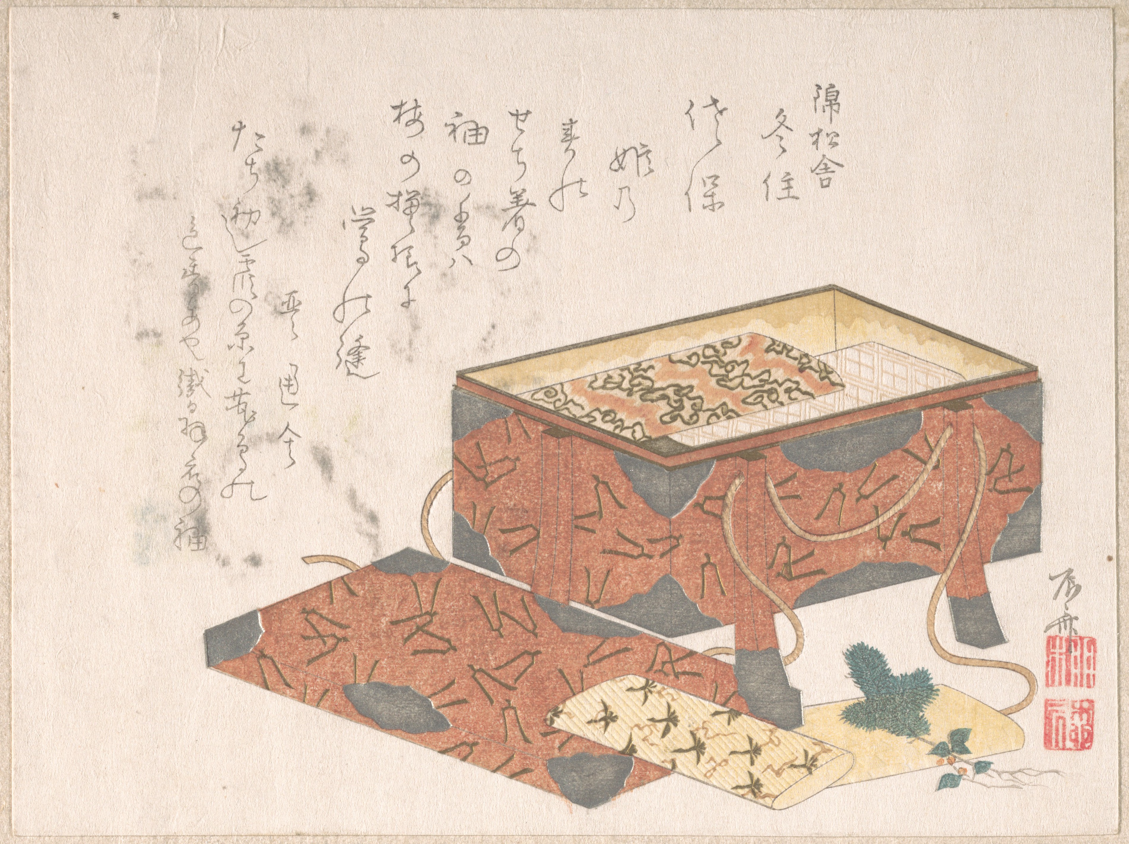 Japanese Print of Traditional Foot Warmer