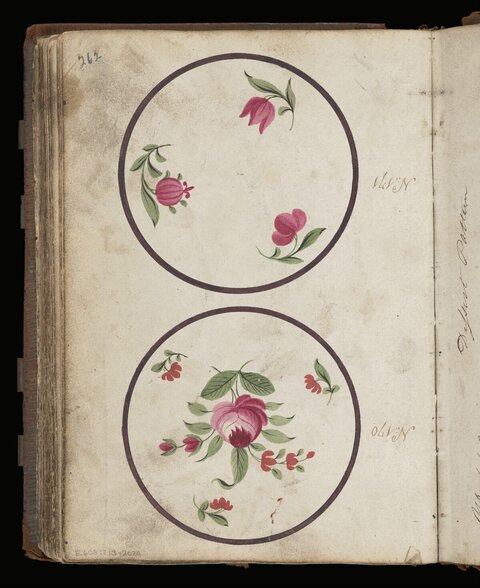 Two Antique Floral Pattern Designs
