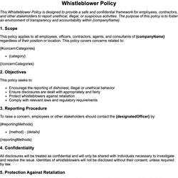 Whistleblower Policy