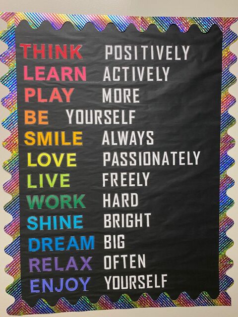 Positive Motivational Bulletin Board