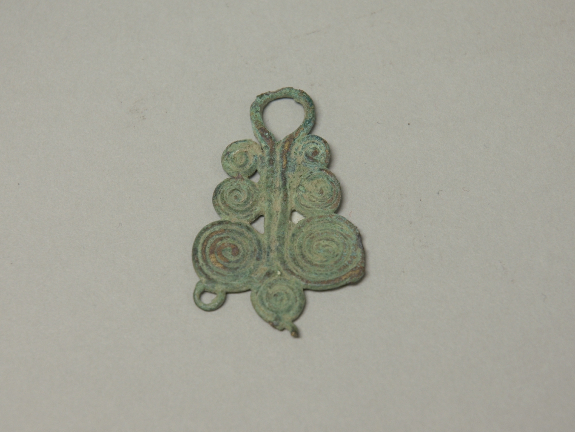 Ancient Bronze Spiral Pendant