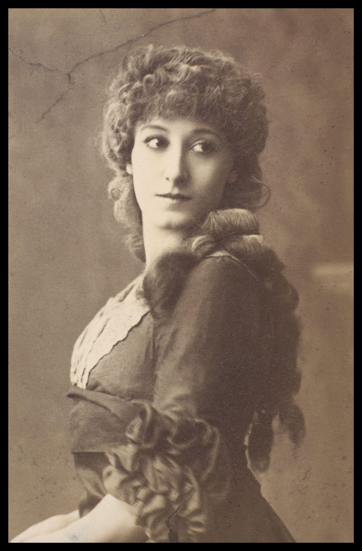 Vintage Sepia Portrait of Victorian Woman