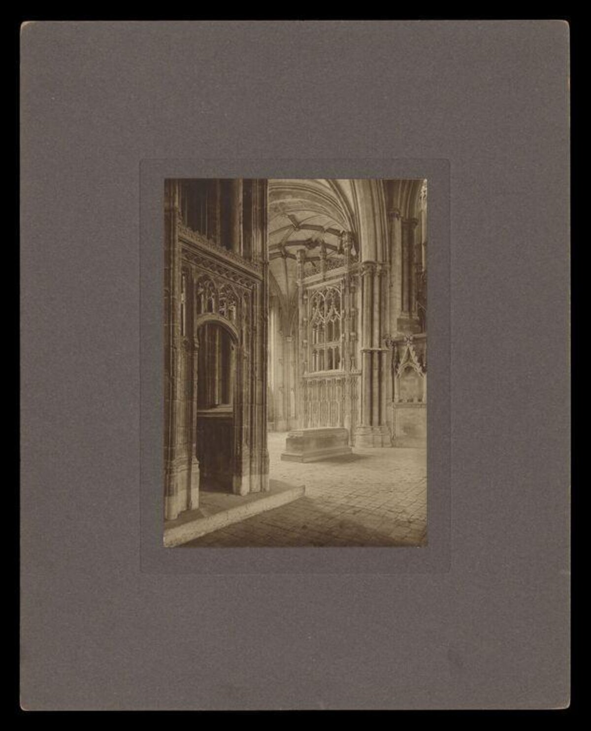 Vintage Gothic Cathedral Interior View