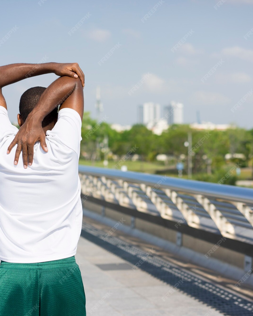 Man Stretching Before Outdoor Workout