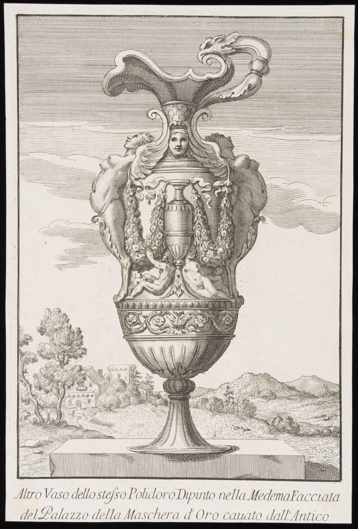 Engraved Ornate Antique Vase