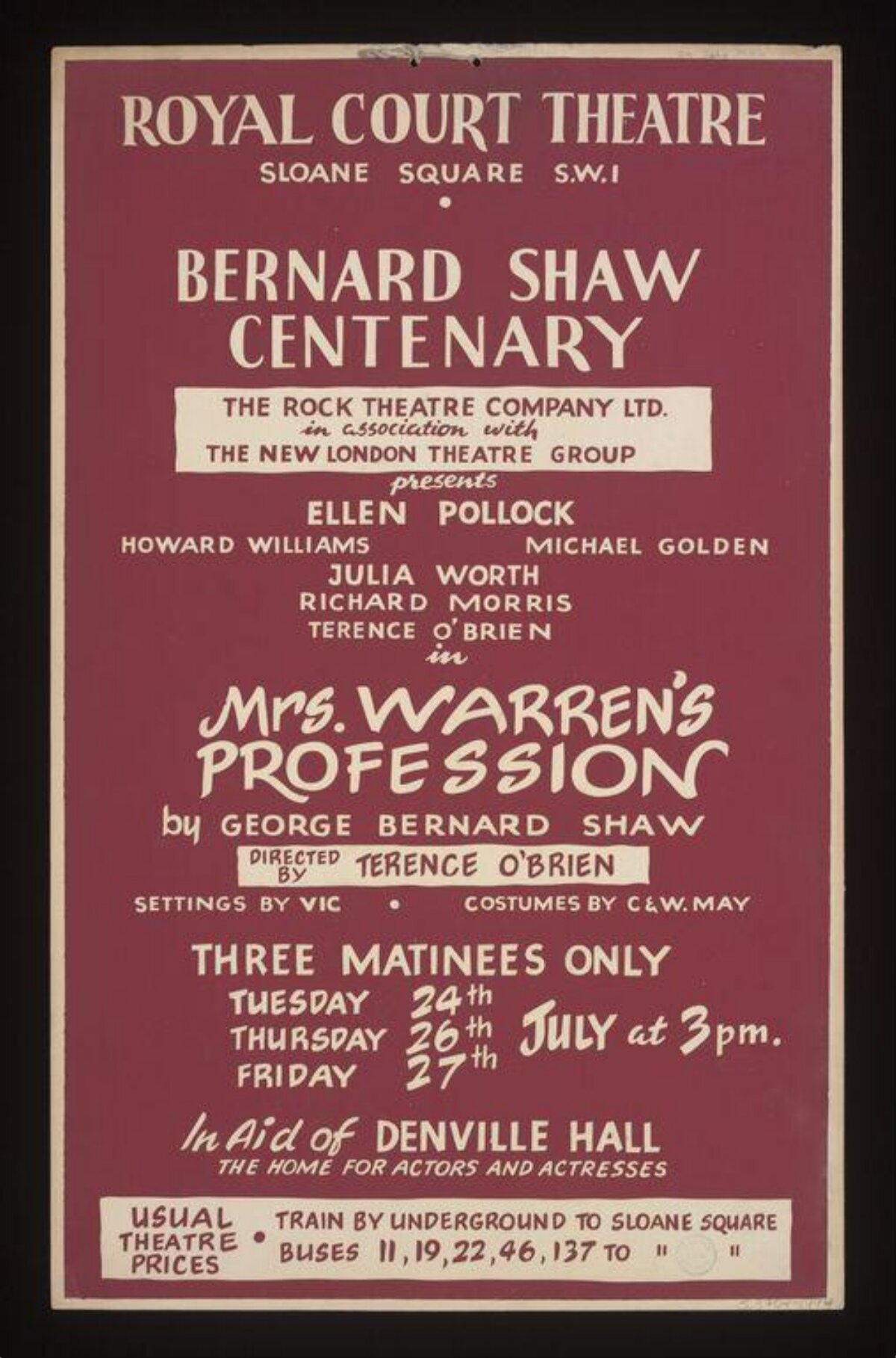 Mrs. Warren's Profession Theatre Poster