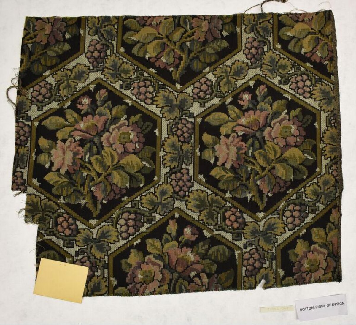 Vintage Floral Tapestry Fabric Sample