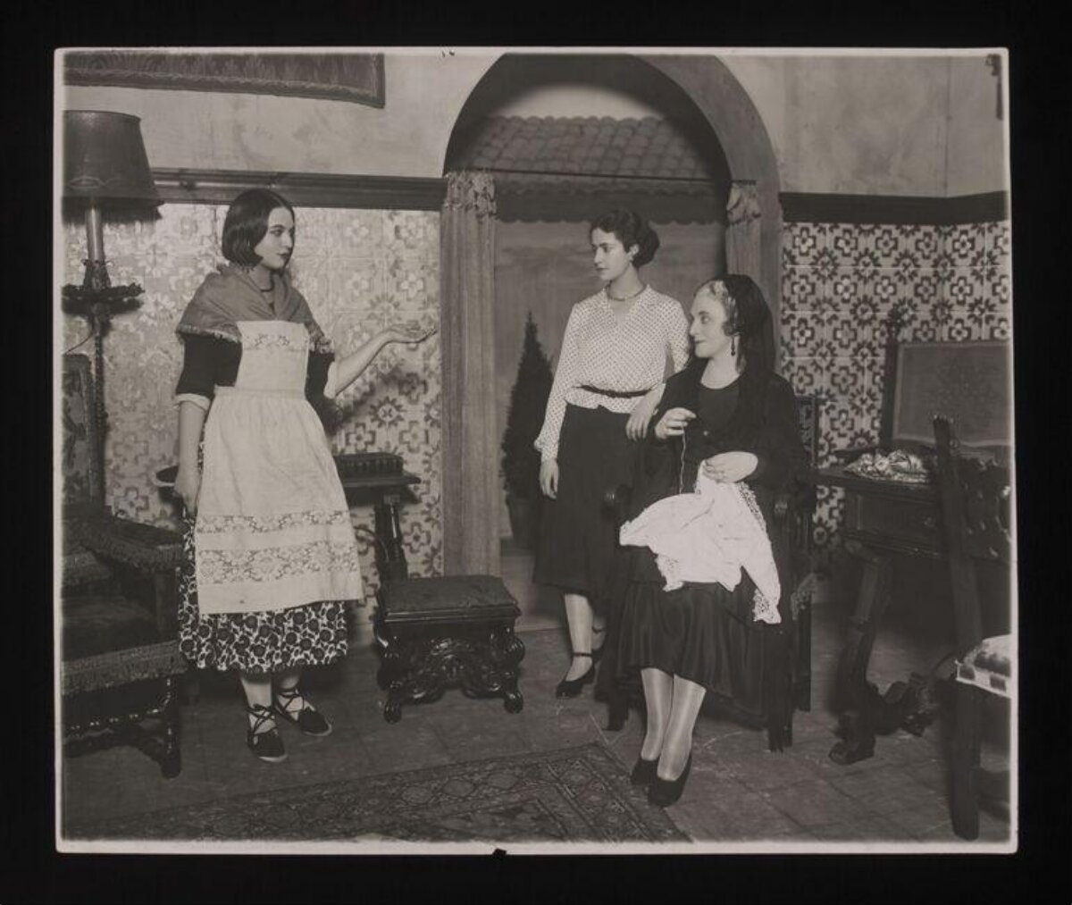 Three Women in Stage Production Scene