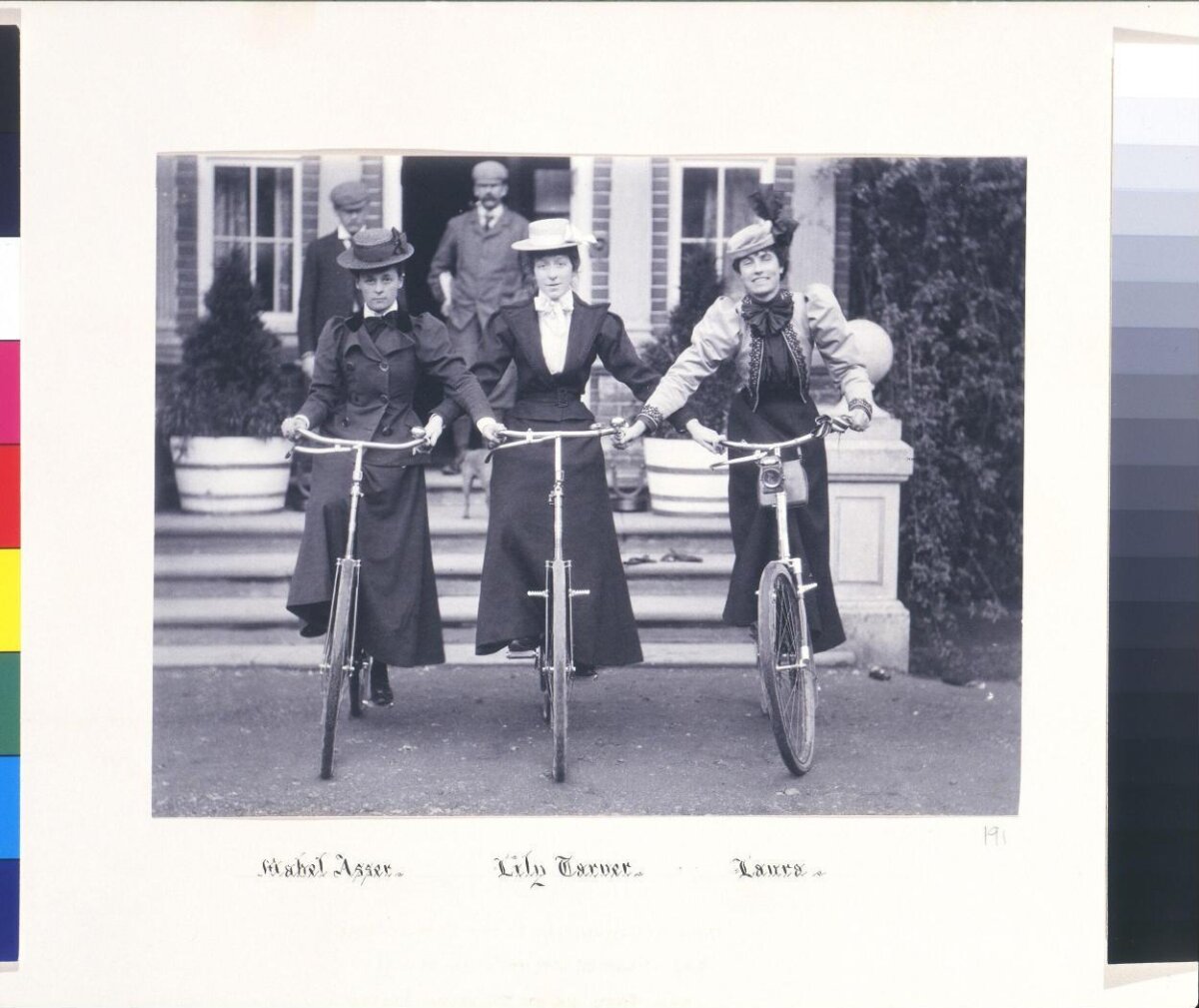 Three Women Posing with Bicycles