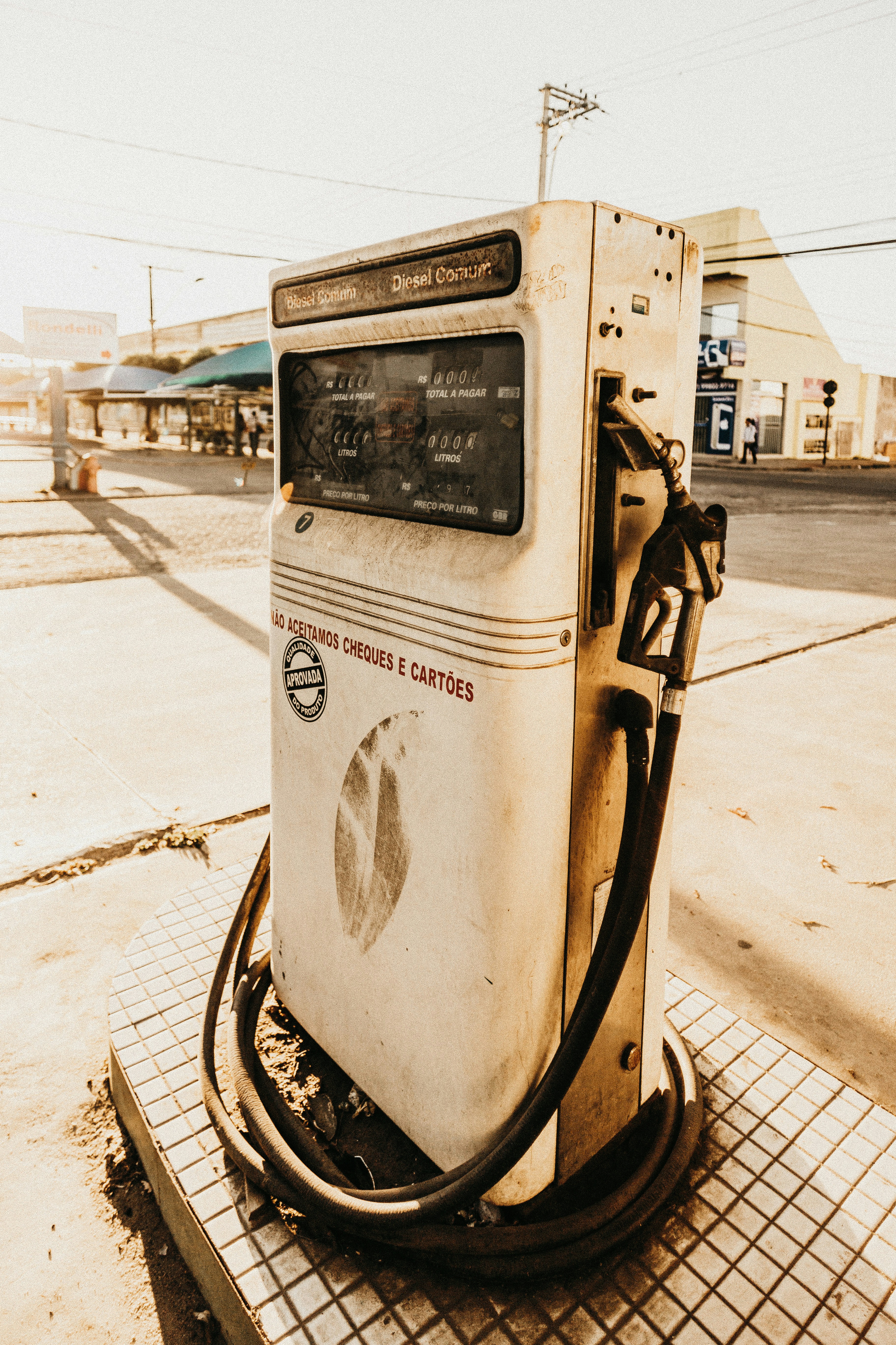 Vintage Roadside Diesel Fuel Pump