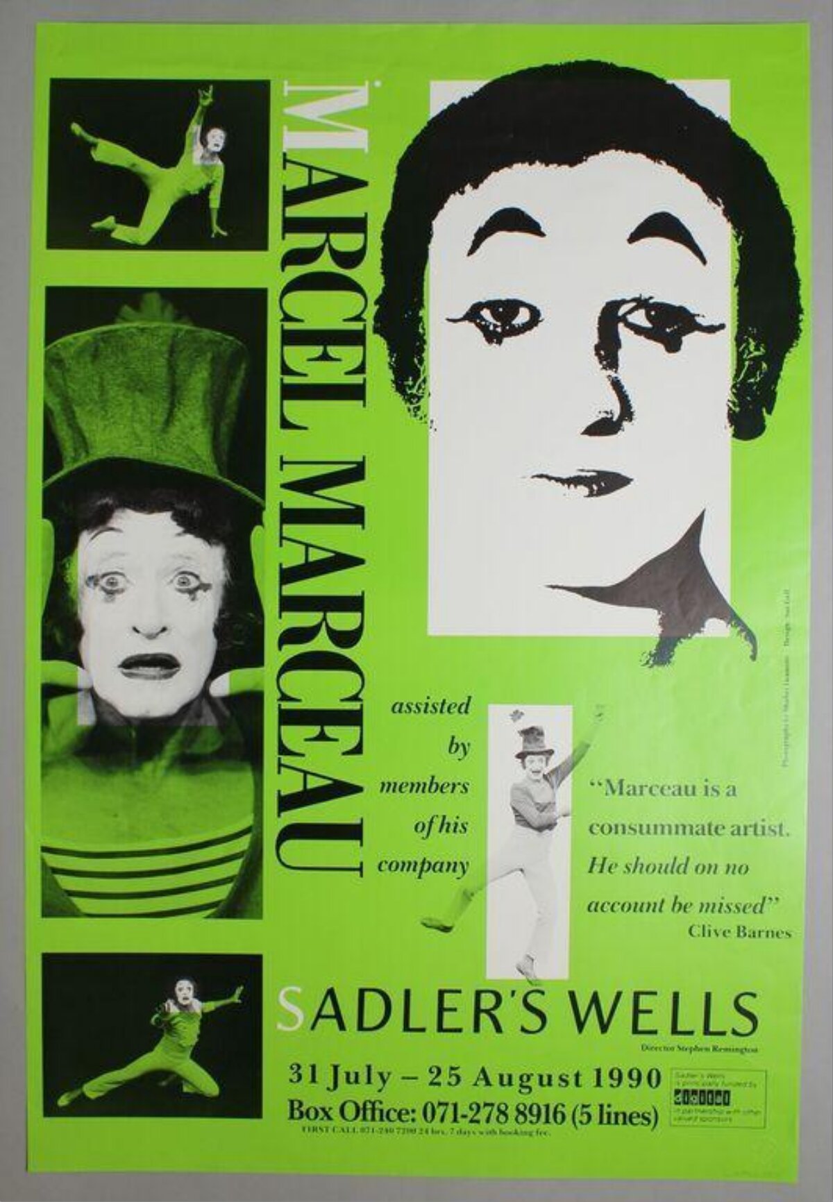 Marcel Marceau 1990 Performance Poster