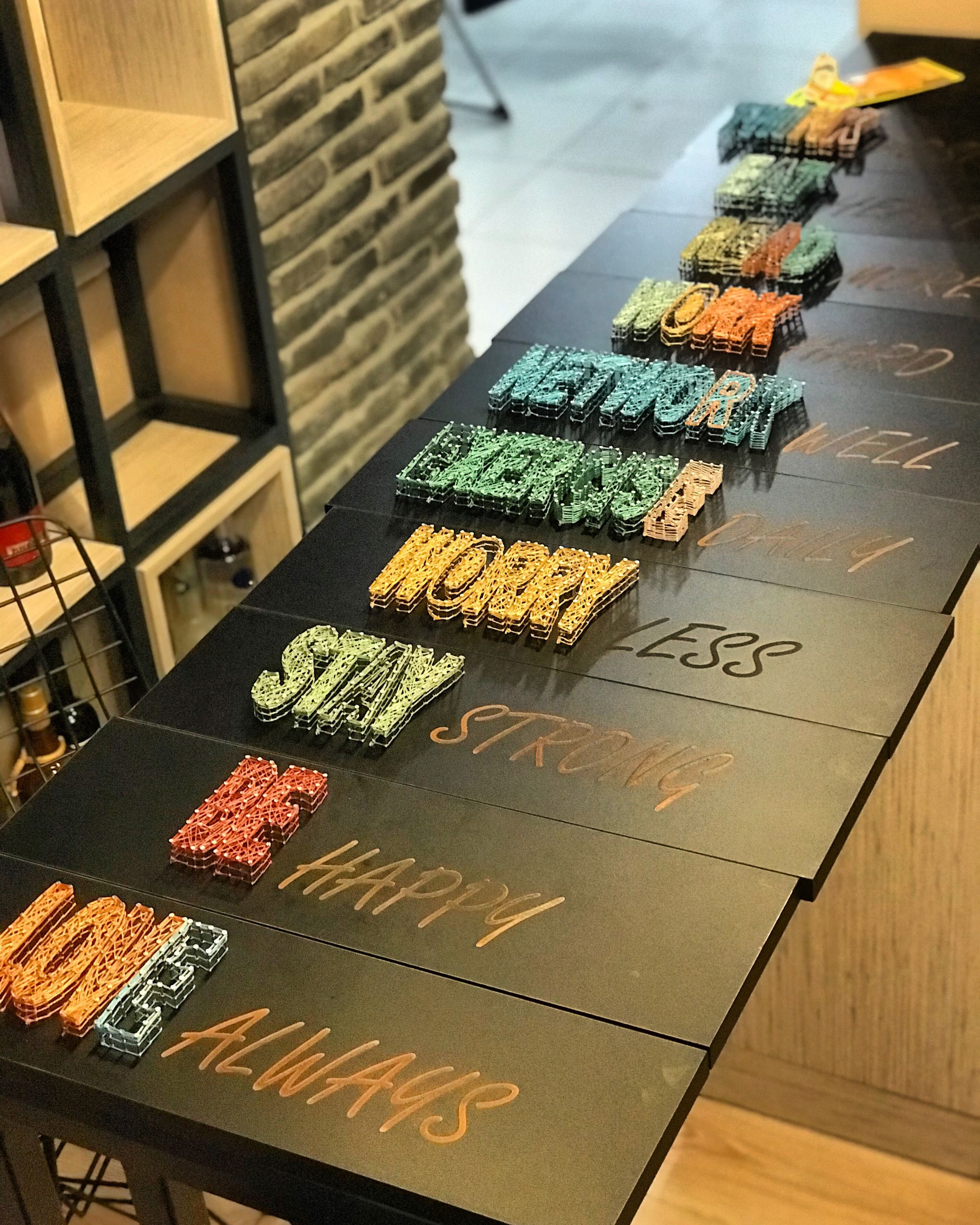 3D String Art Motivational Quote Display