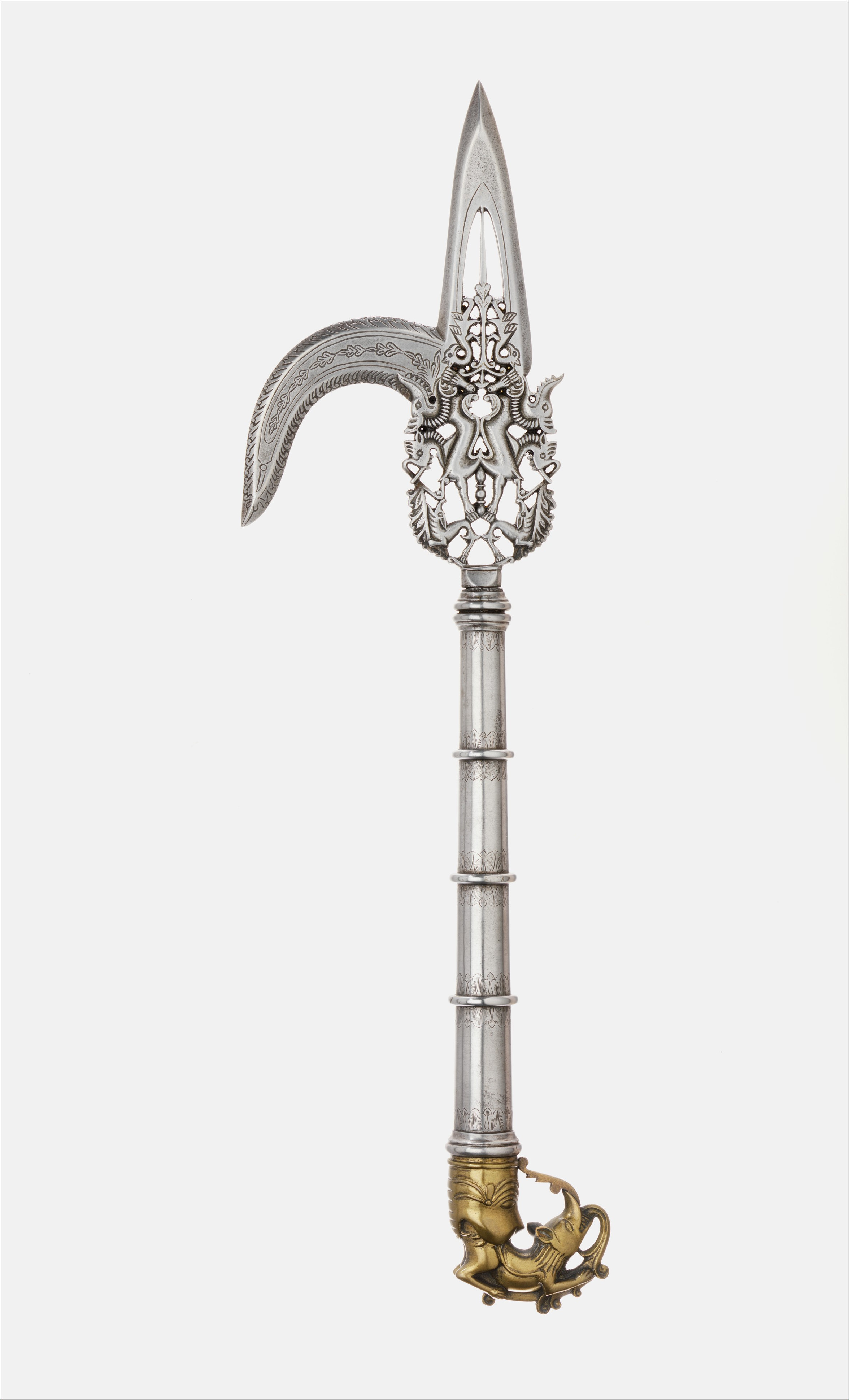 Ornate Antique Ceremonial Polearm