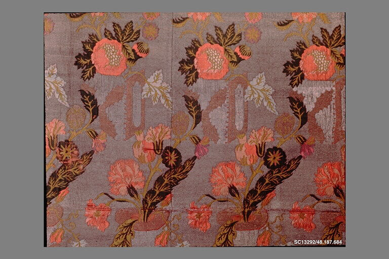 Antique Floral Pattern Woven Textile