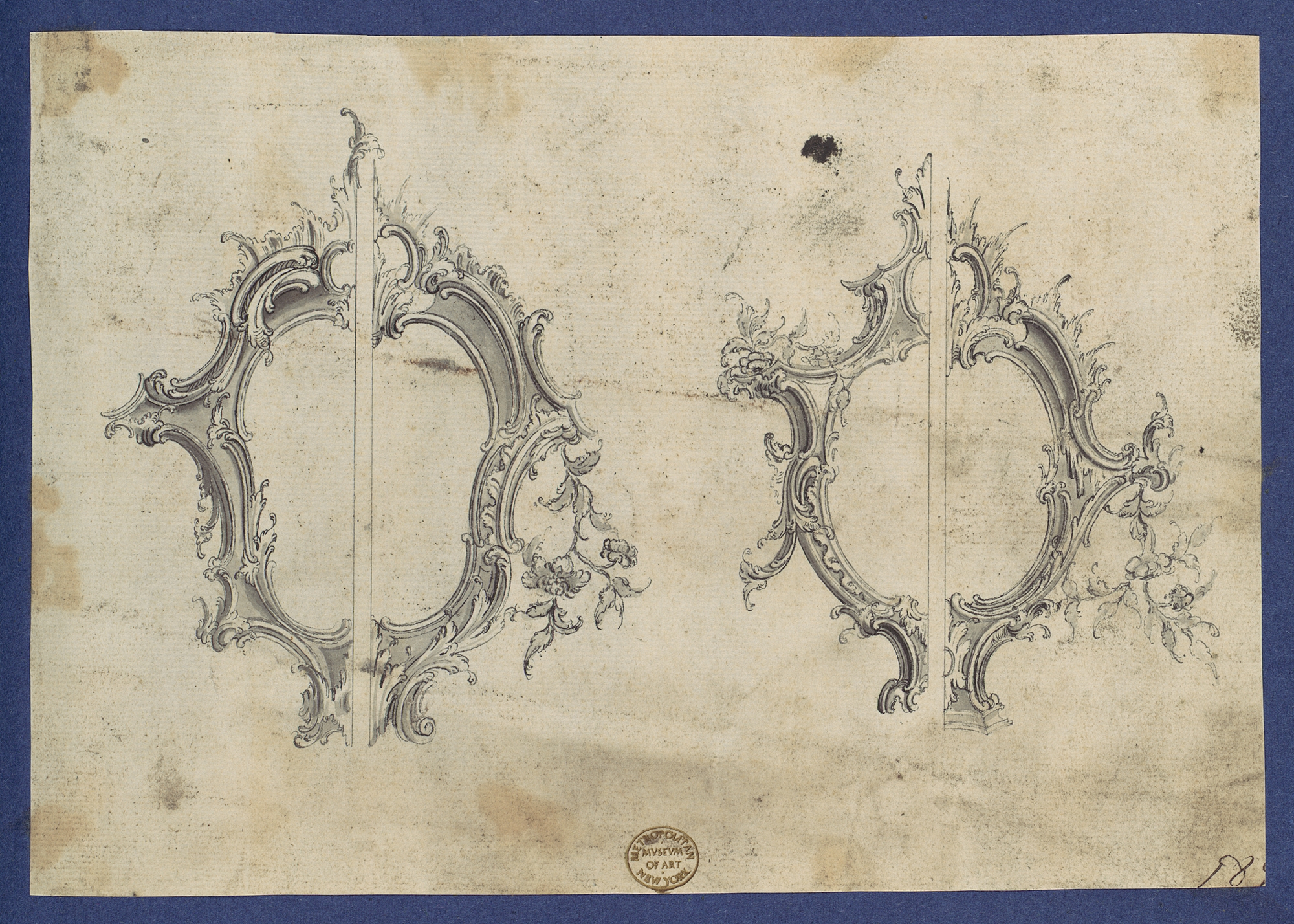 Two Rococo Frame Design Sketches