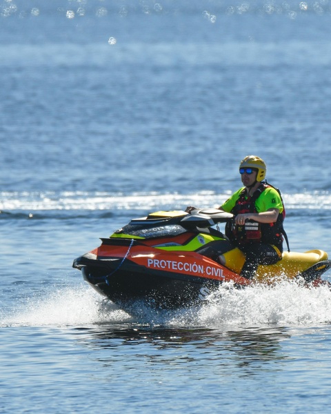 Protección Civil Jet Ski on Open Water