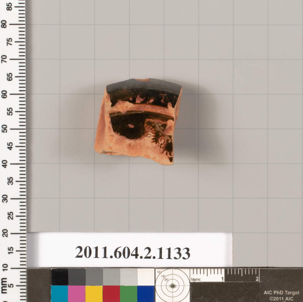 Ancient Pottery Fragment with Eye Motif
