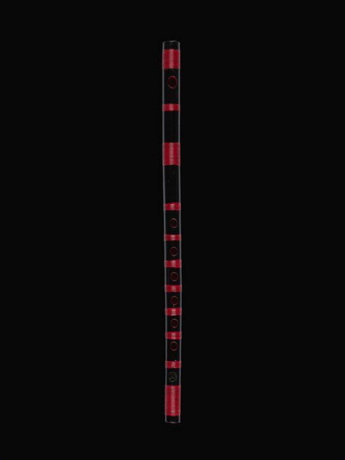 Transparent Flute with Red Bindings