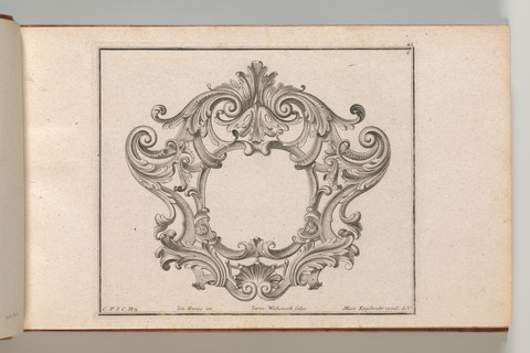 Antique Engraved Ornamental Cartouche Frame