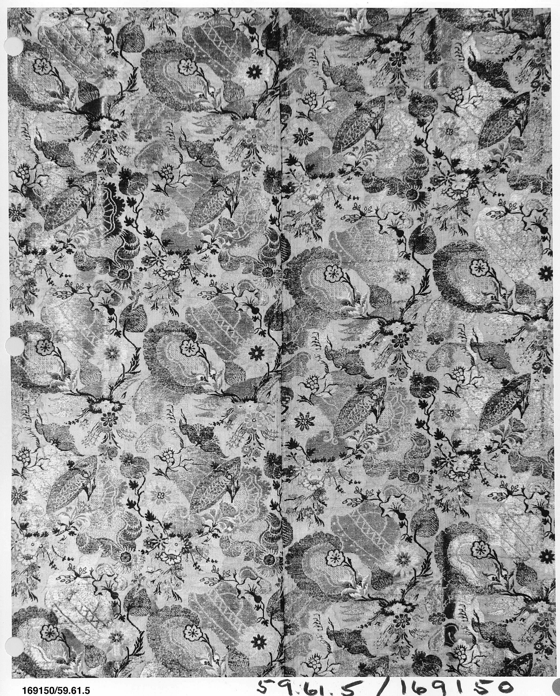 Antique Floral Woven Textile