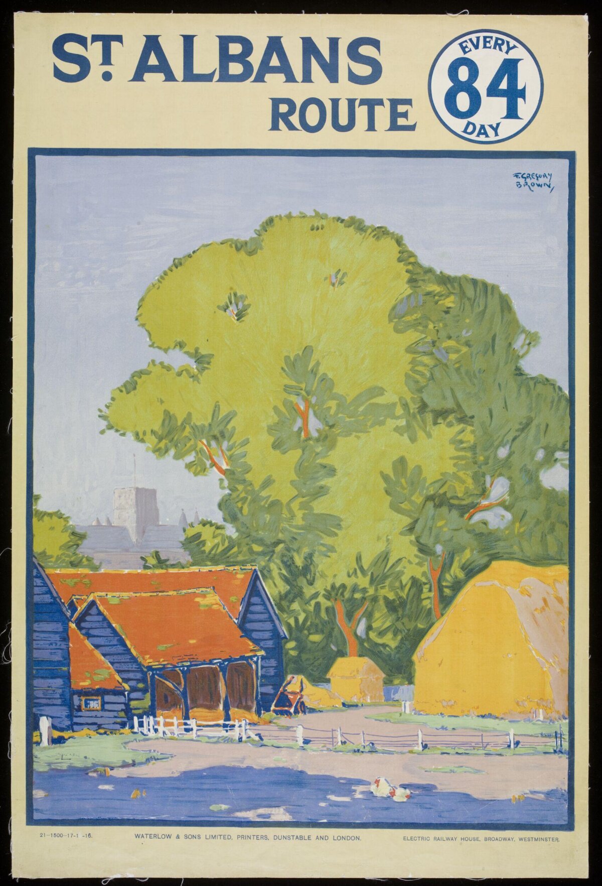 Vintage St Albans Route Poster