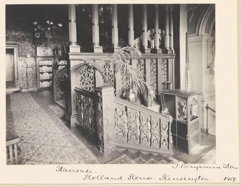 Staircase at Holland House Kensington 1907