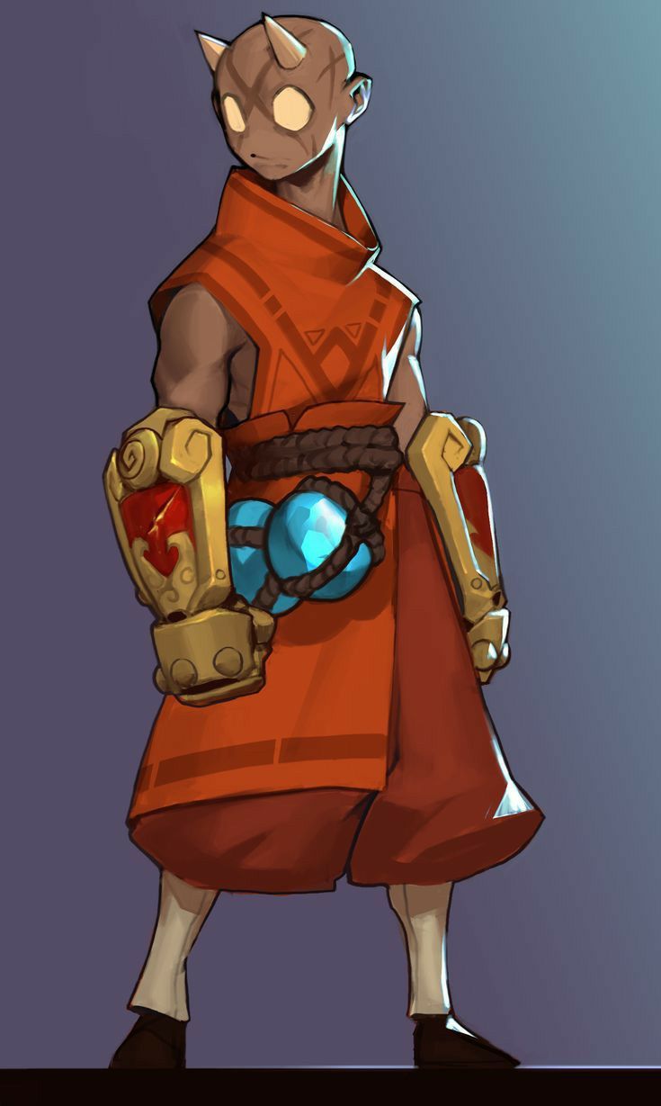 Horned Monk Fantasy Character Concept