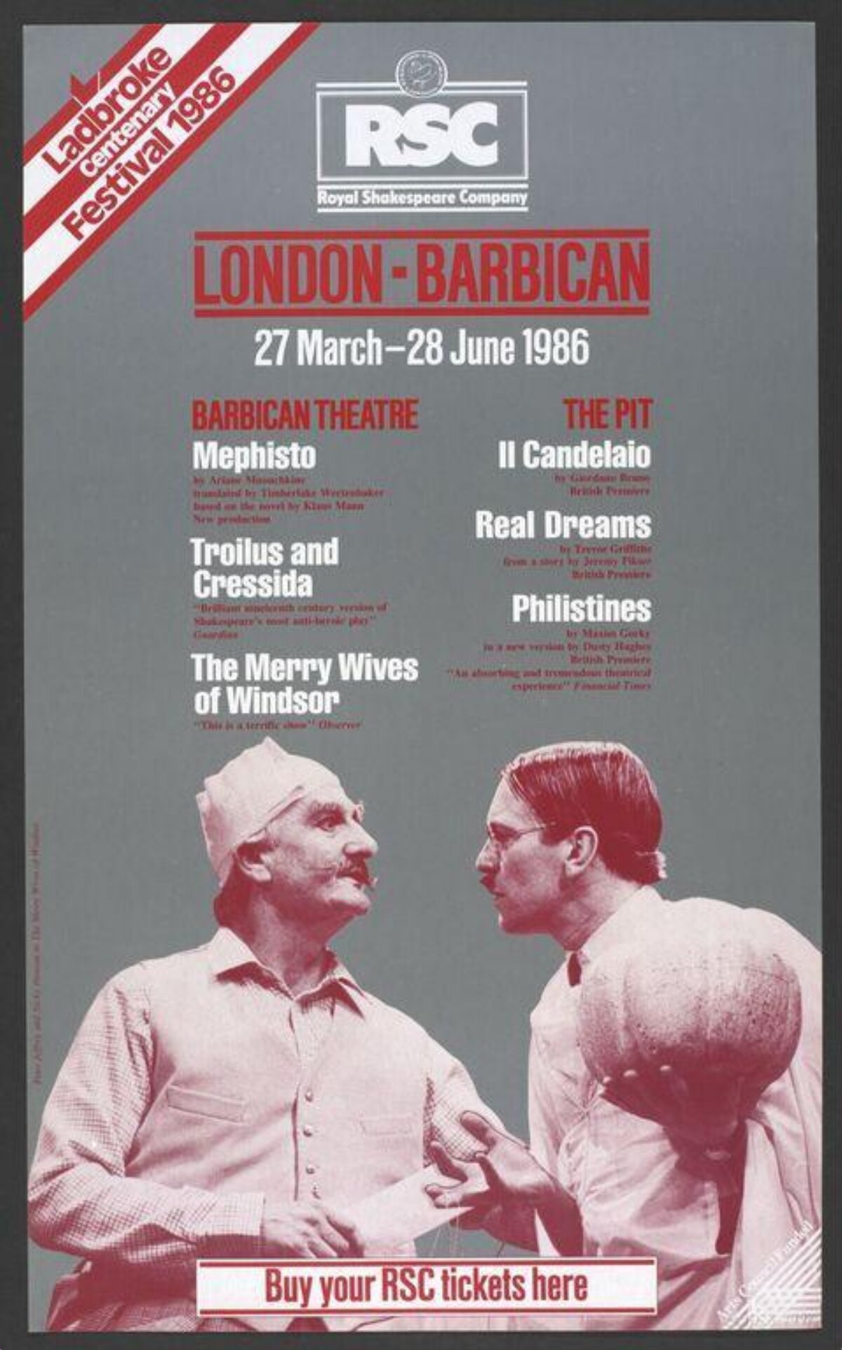 1986 RSC Barbican Theatre Festival Poster
