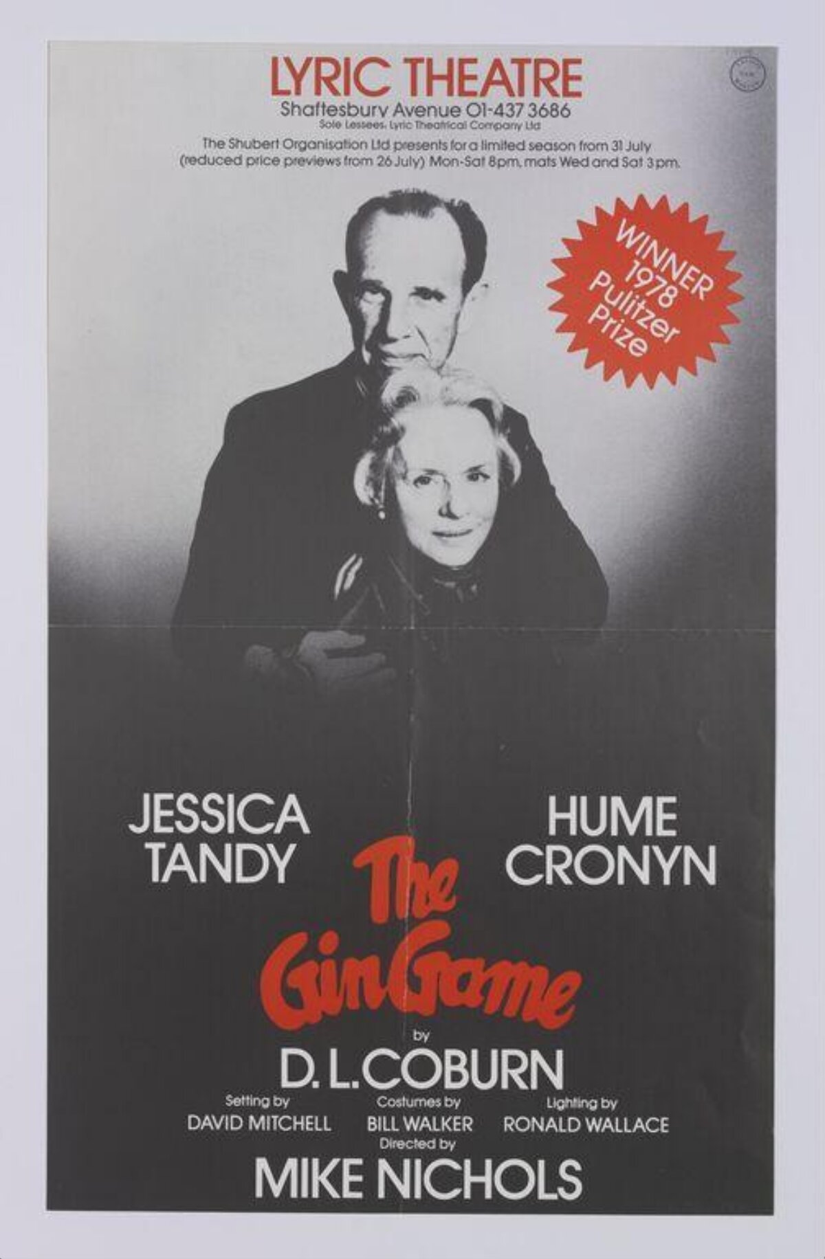 The Gin Game Theatre Poster