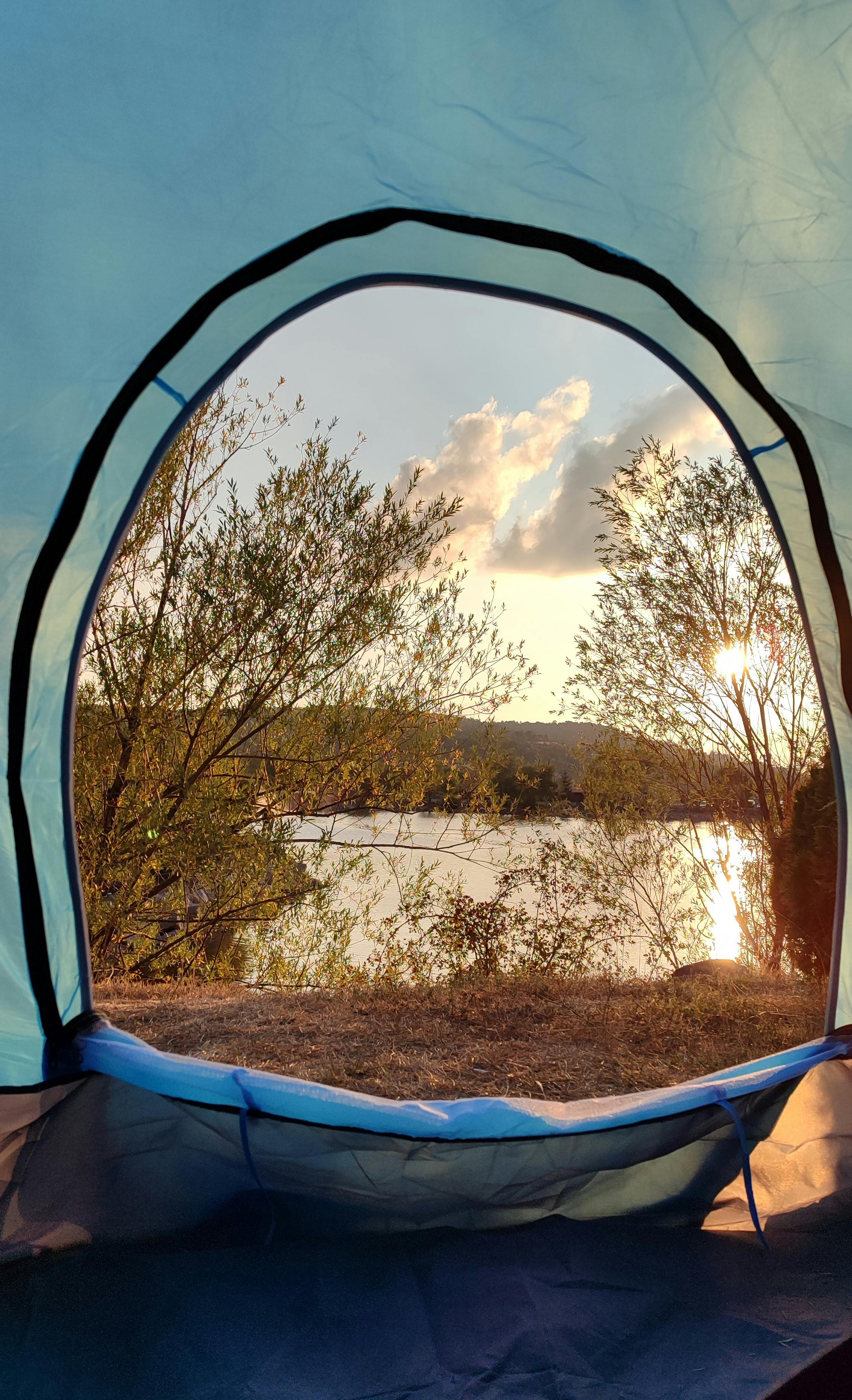 Lake View From Camping Tent