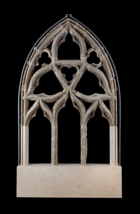 Gothic Stone Window Tracery Fragment