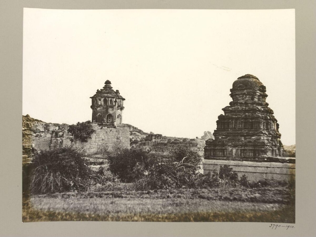 Vintage View of Ancient Temple Ruins
