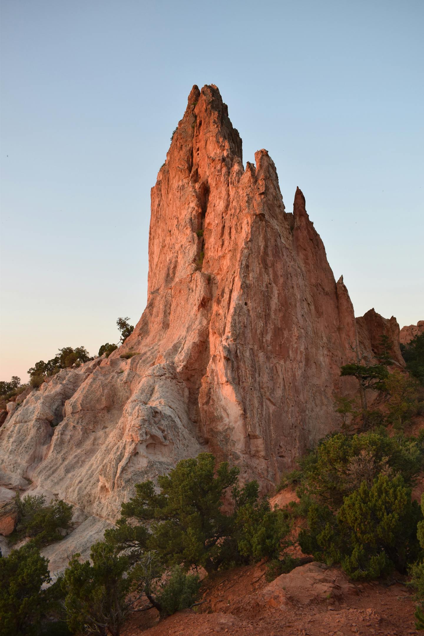Sunlit Red Rock Spire