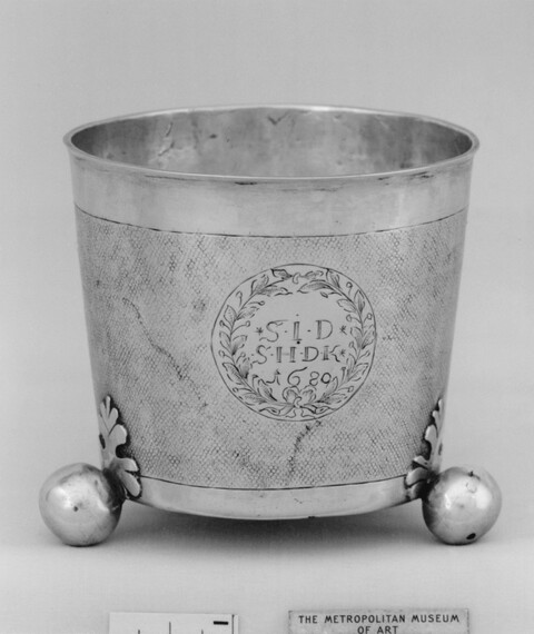 Silver Tripod Beaker Dated 1680