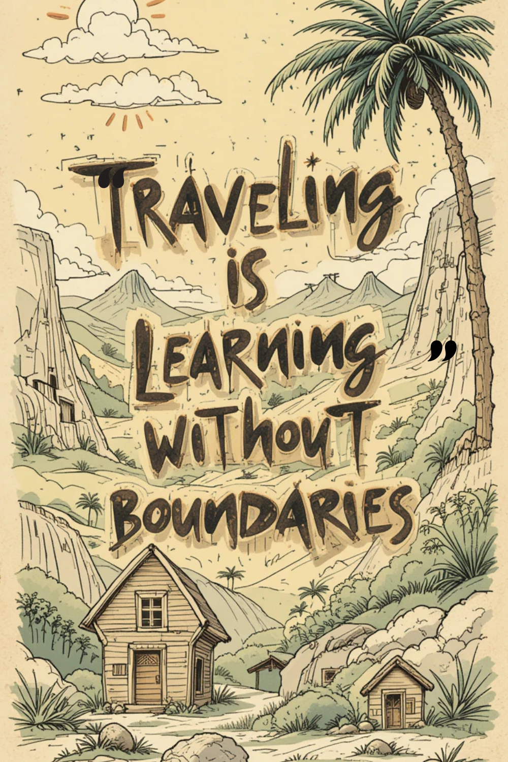 Inspirational Travel Quote Landscape Poster