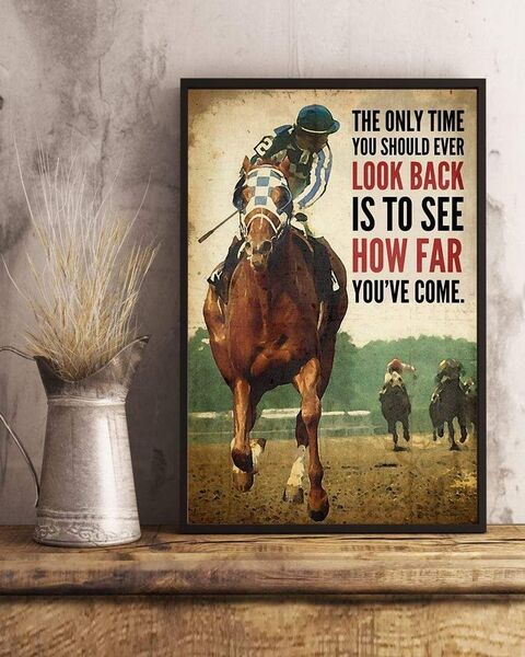 Horse Racing Motivational Quote Poster