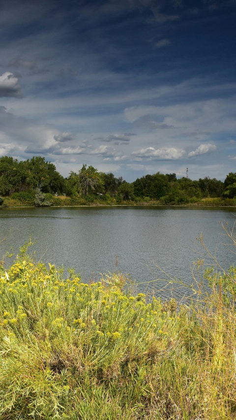 Lake Landscape Under Cloudy Sky