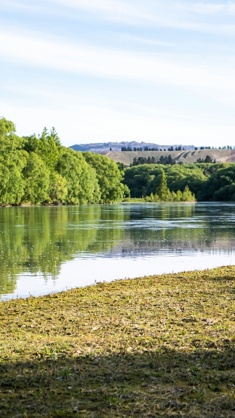 Calm Rural River Landscape
