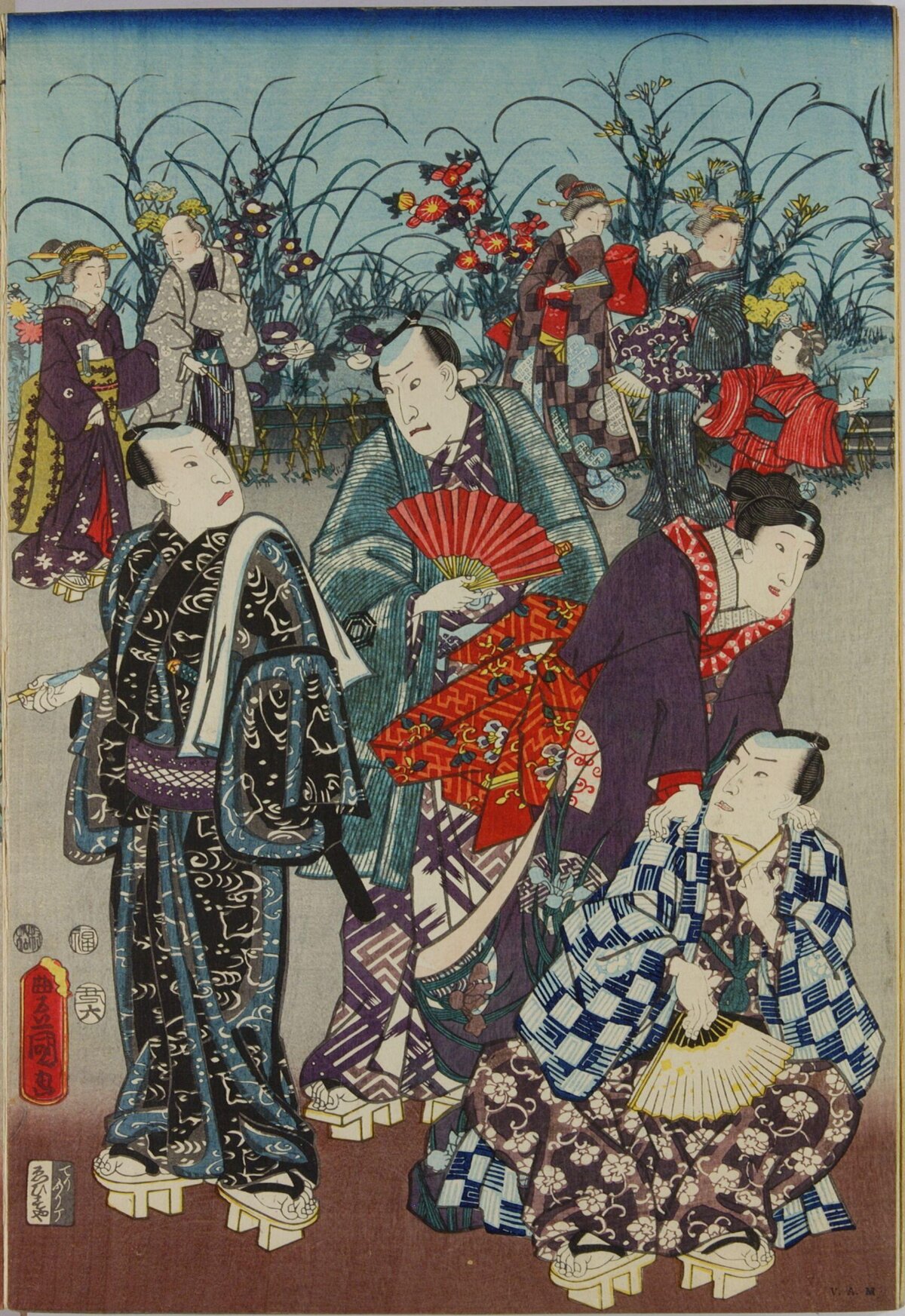 Ukiyo-e Group Outing Scene